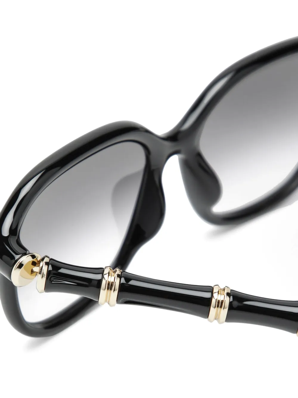 Gucci Eyewear Zonnebril met rond montuur Zwart