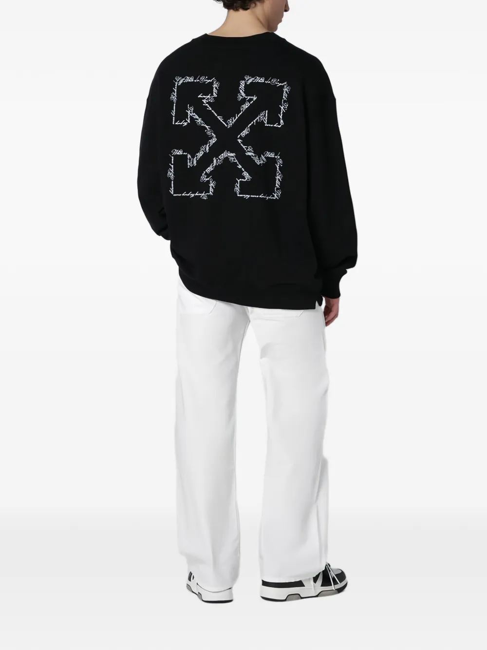 Off-White Sweater met ronde hals Zwart