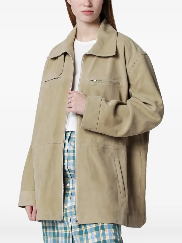 Halfboy Kasia Suede Jacket in Neutrals