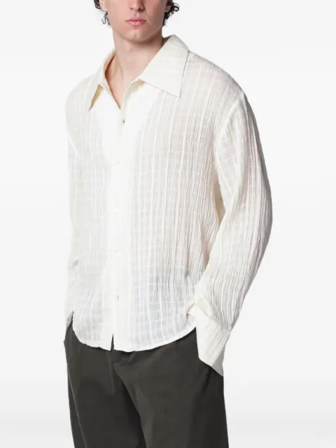 Séfr 체크 텍스처 셔츠