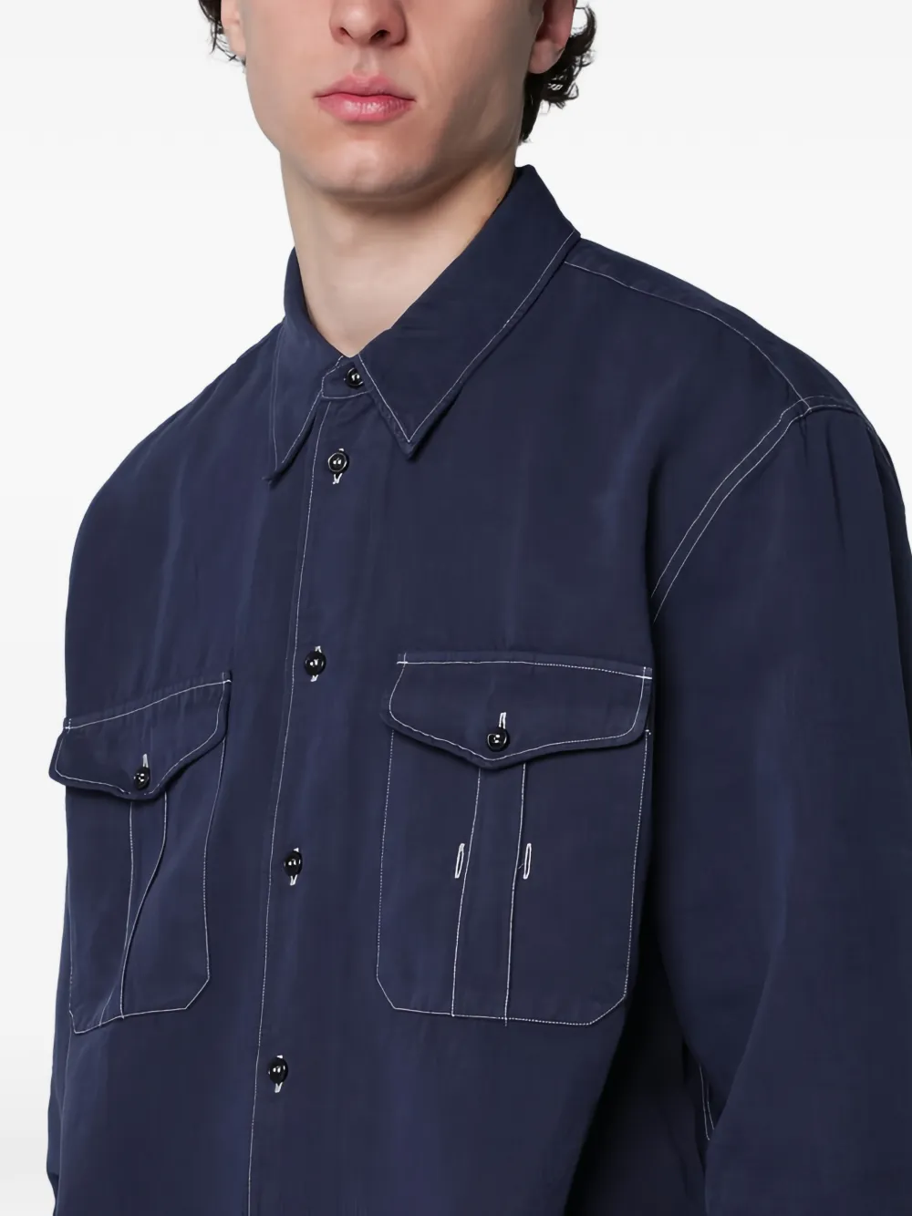 Studio Nicholson Louro overhemd Blauw