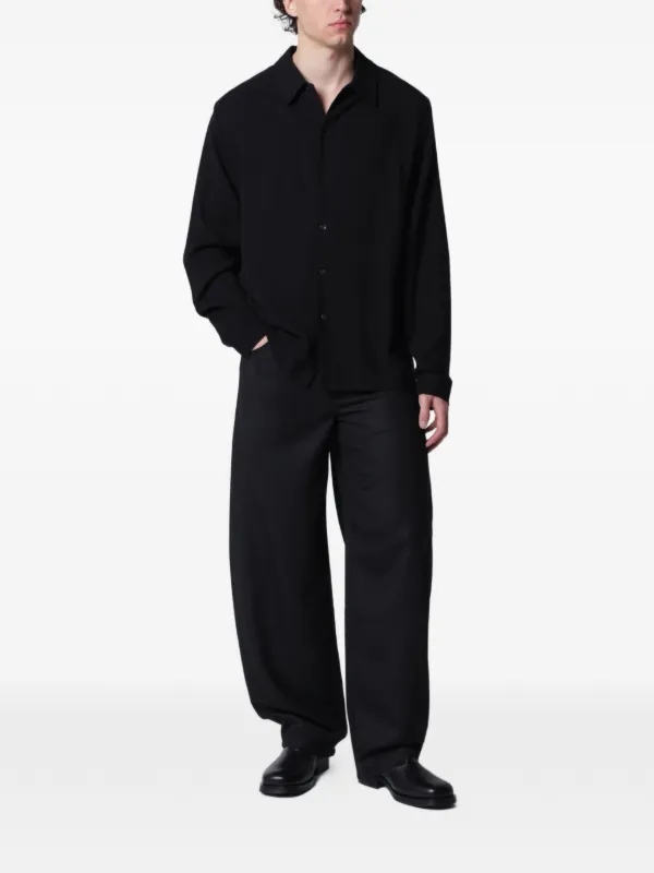 Séfr Gino belt-loop Trousers | Black | FARFETCH ID