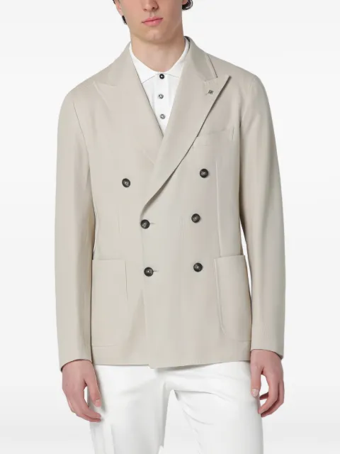 Tagliatore textured double-breasted blazer