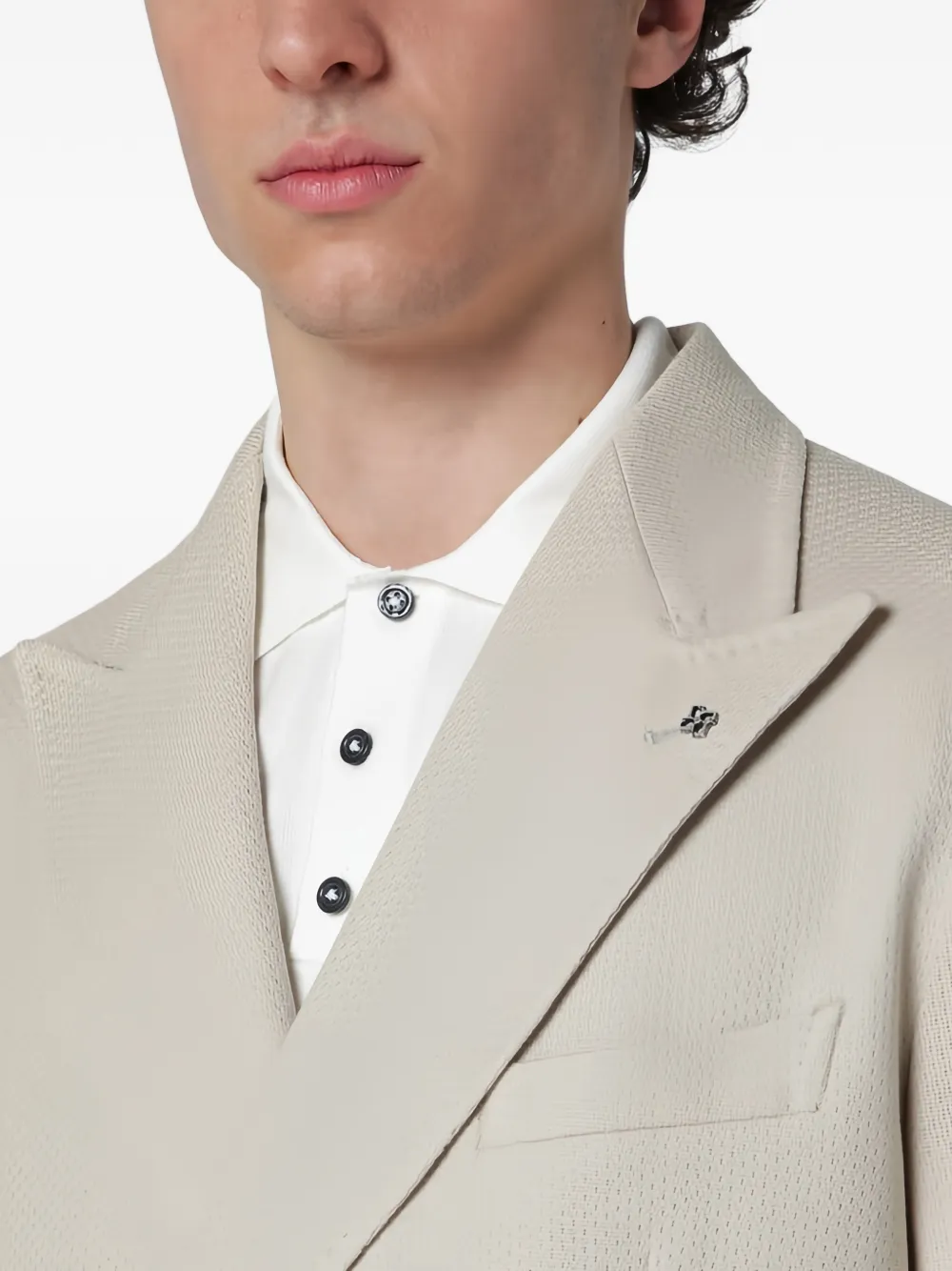 Tagliatore Blazer met dubbele rij knopen Beige