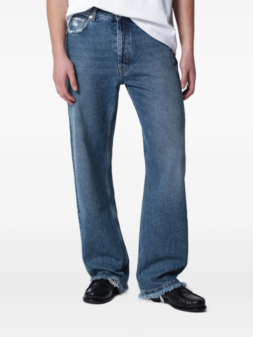 Séfr frayed cut jeans - Blau