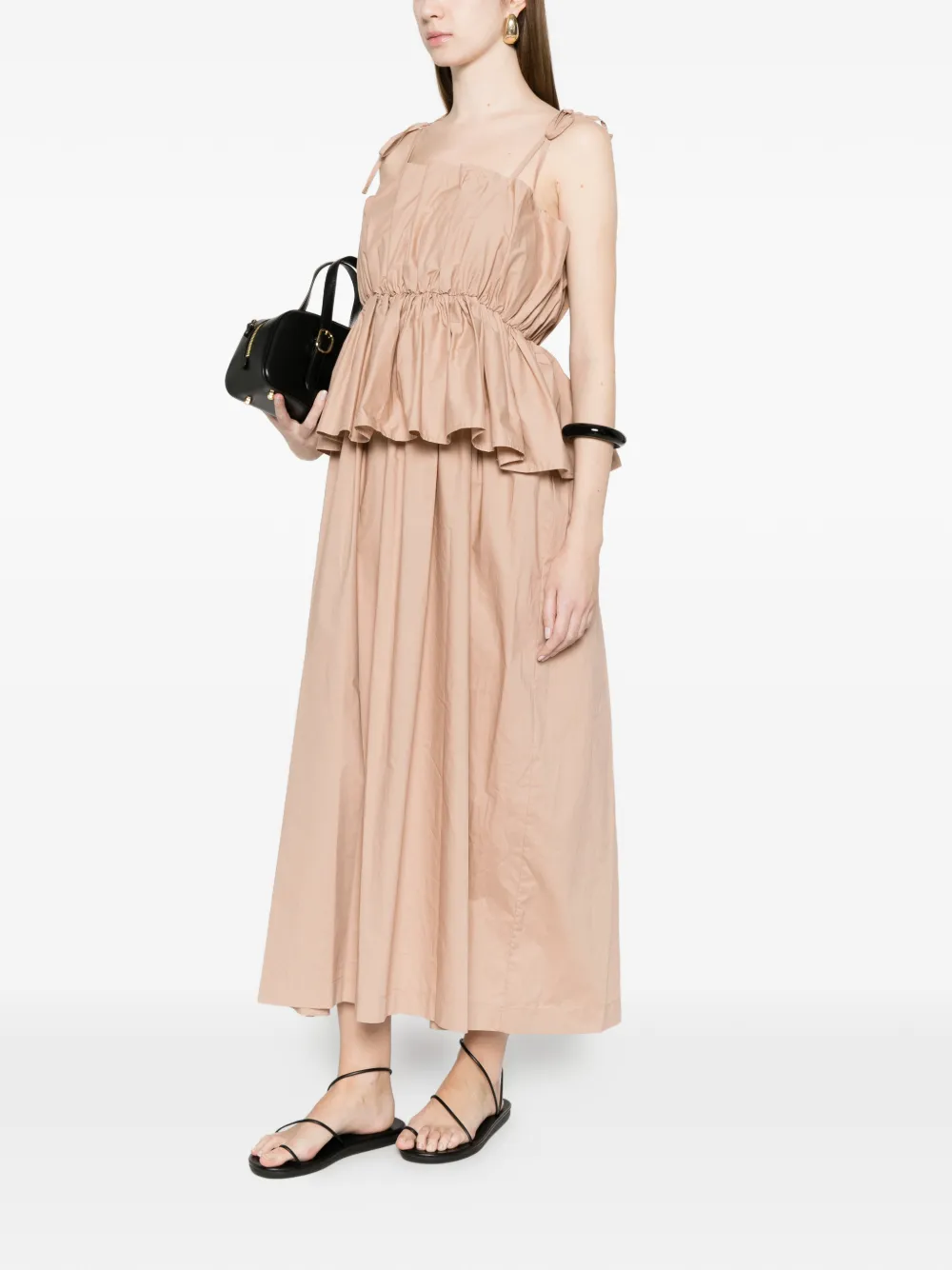 TWINSET Mouwloze maxi-jurk Beige