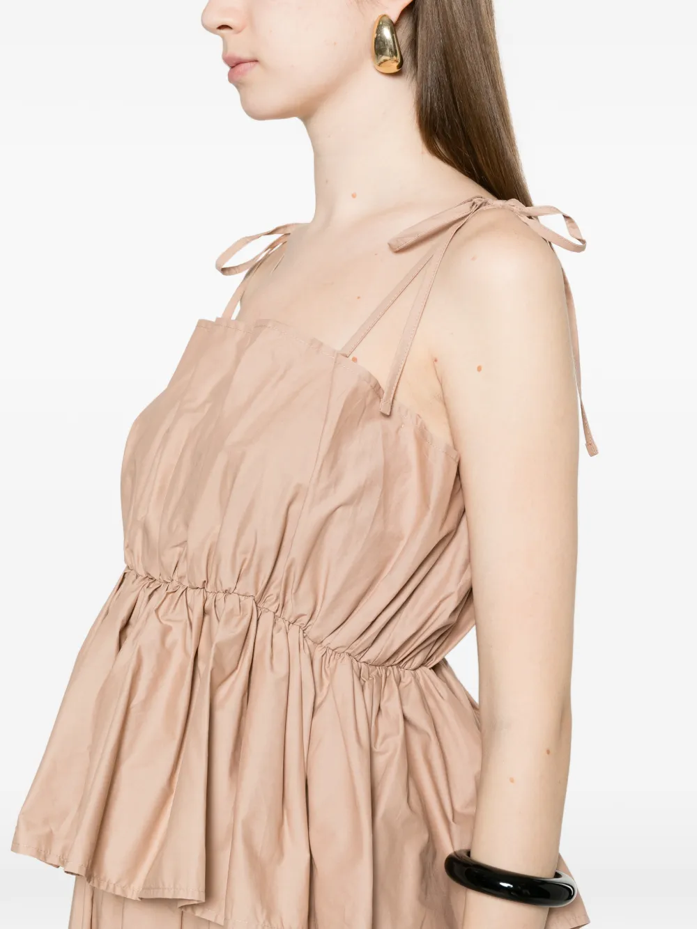 TWINSET Mouwloze maxi-jurk Beige