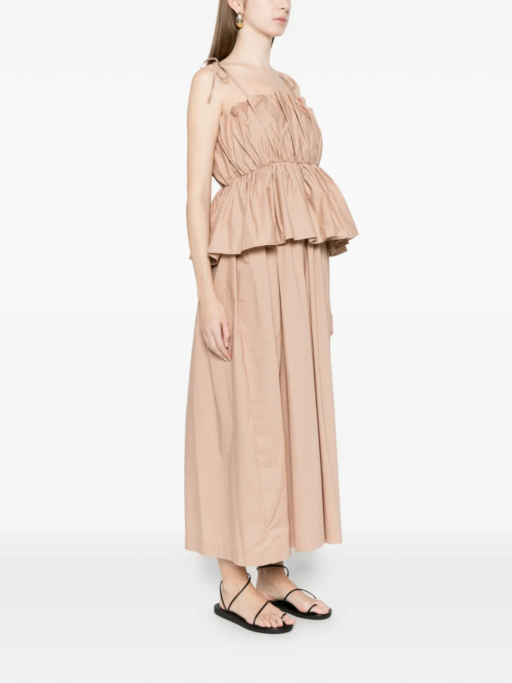 TWINSET Mouwloze maxi-jurk Beige