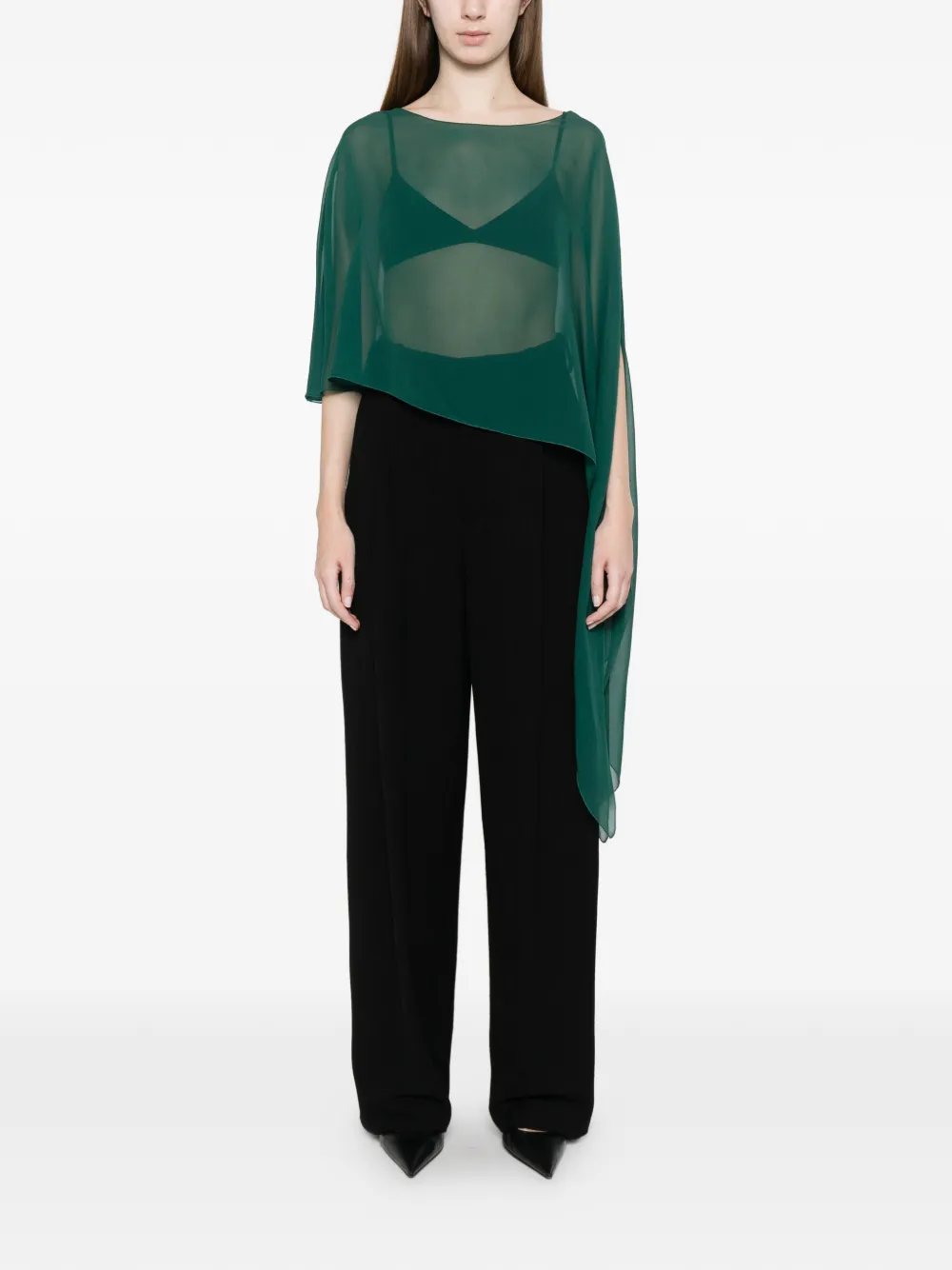  Antonelli Assimetric-hem Cape - Green 