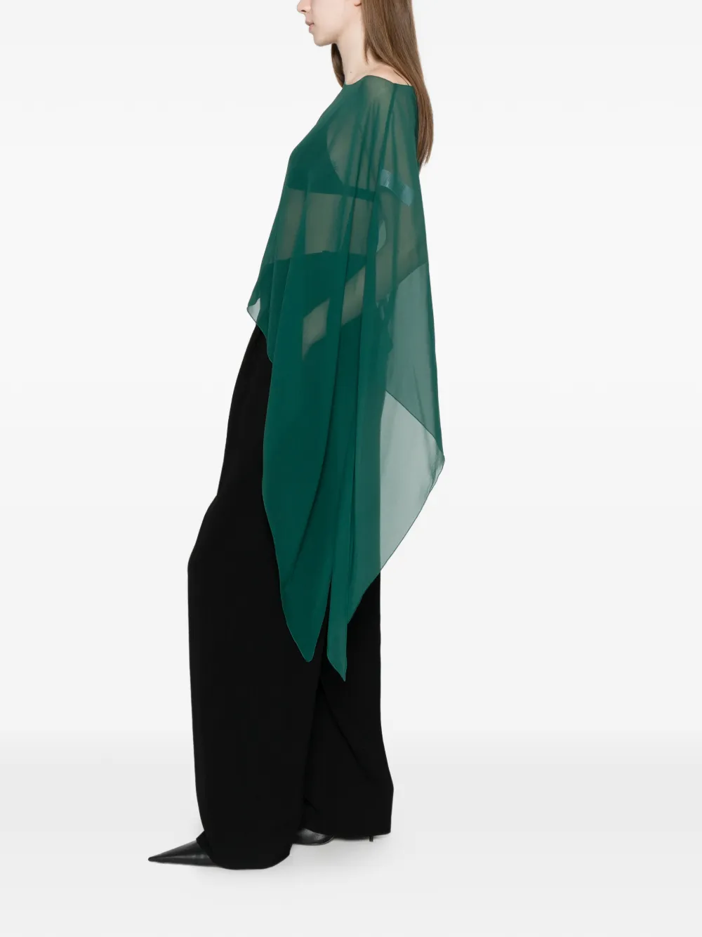  Antonelli Assimetric-hem Cape - Green 