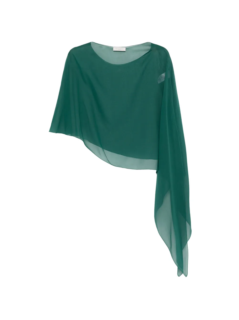 Antonelli assimetric-hem cape - Verde