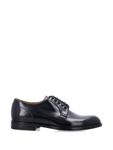 Green George polished leather derby shoes