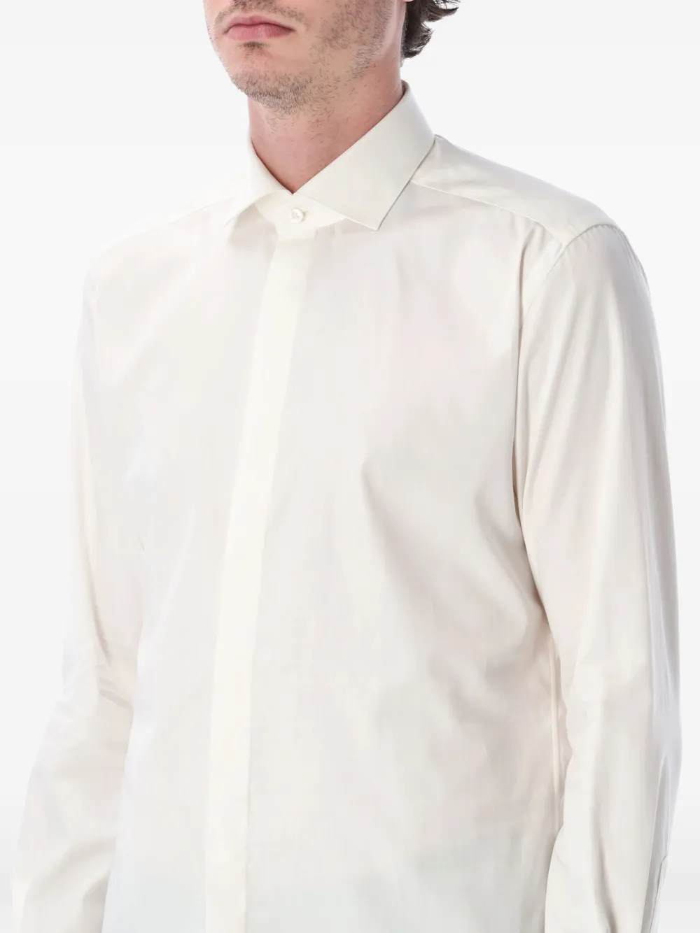 Xacus Tailor overhemd met knopen Beige