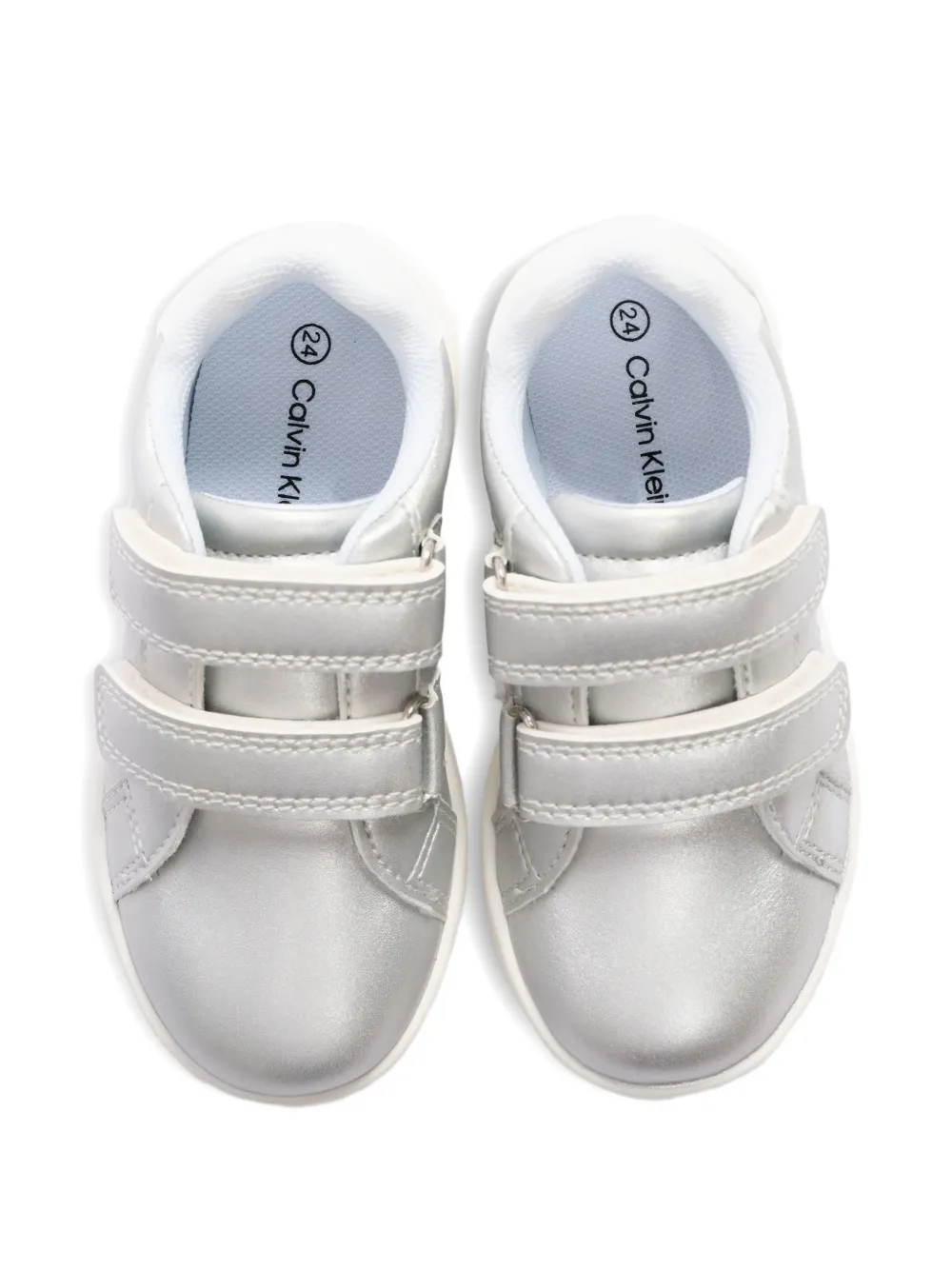 Calvin Klein Kids Sneakers met logoprint Zilver
