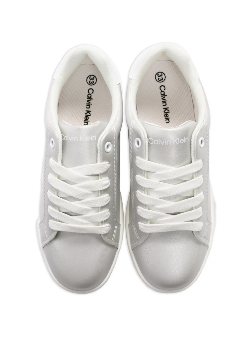 Calvin Klein Kids Sneakers met logoprint Zilver
