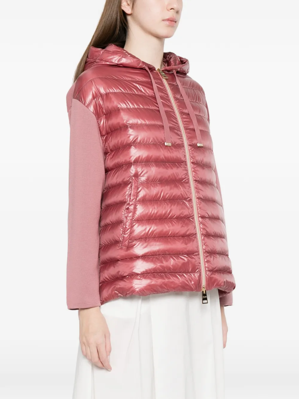  Herno Hooded Zipped Jacket - Pink 