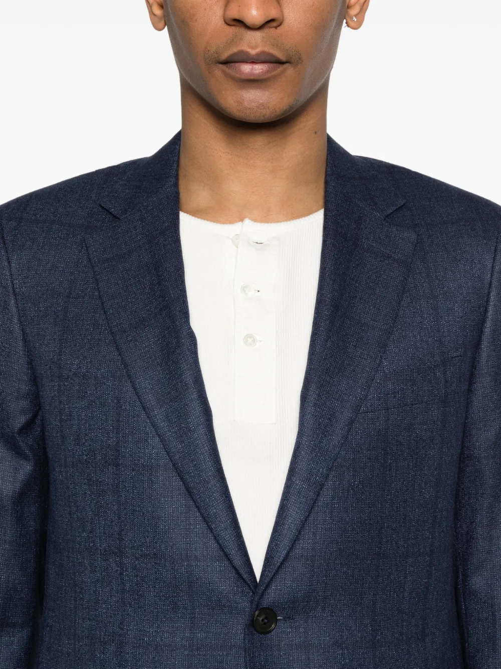 Canali Geruite blazer Blauw