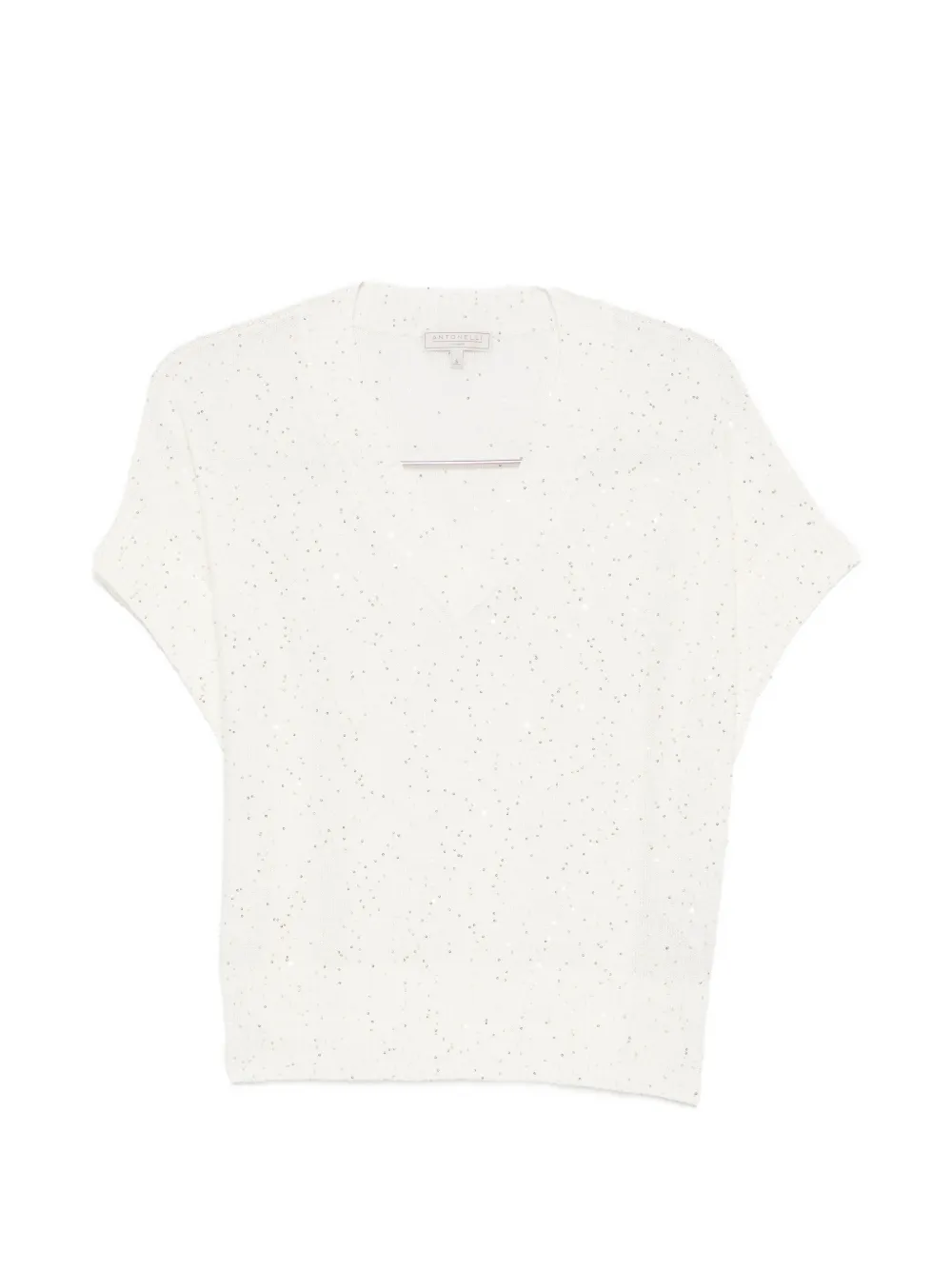 Antonelli V-neck Top In White