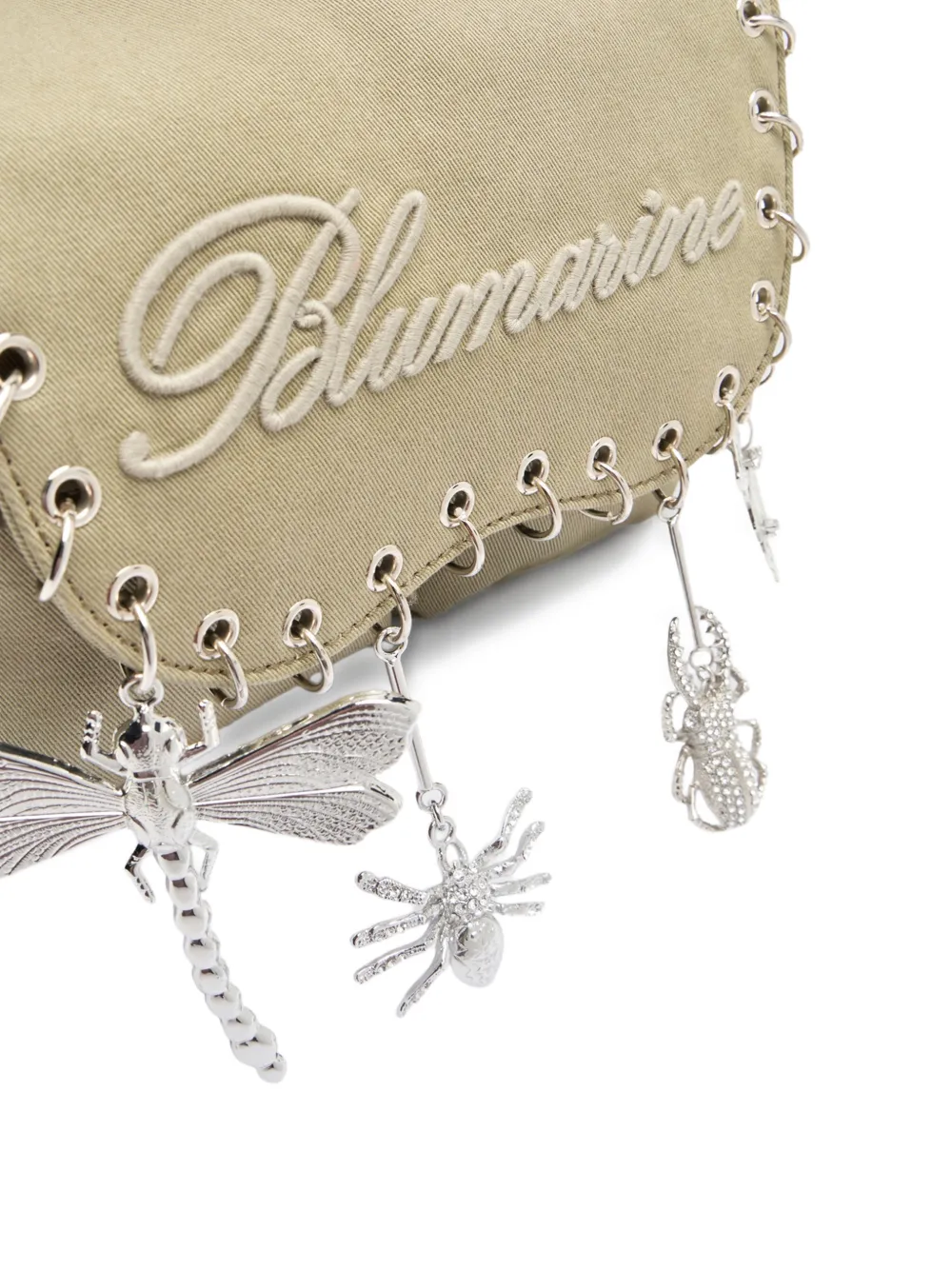 Blumarine Schoudertas met borduurwerk Groen