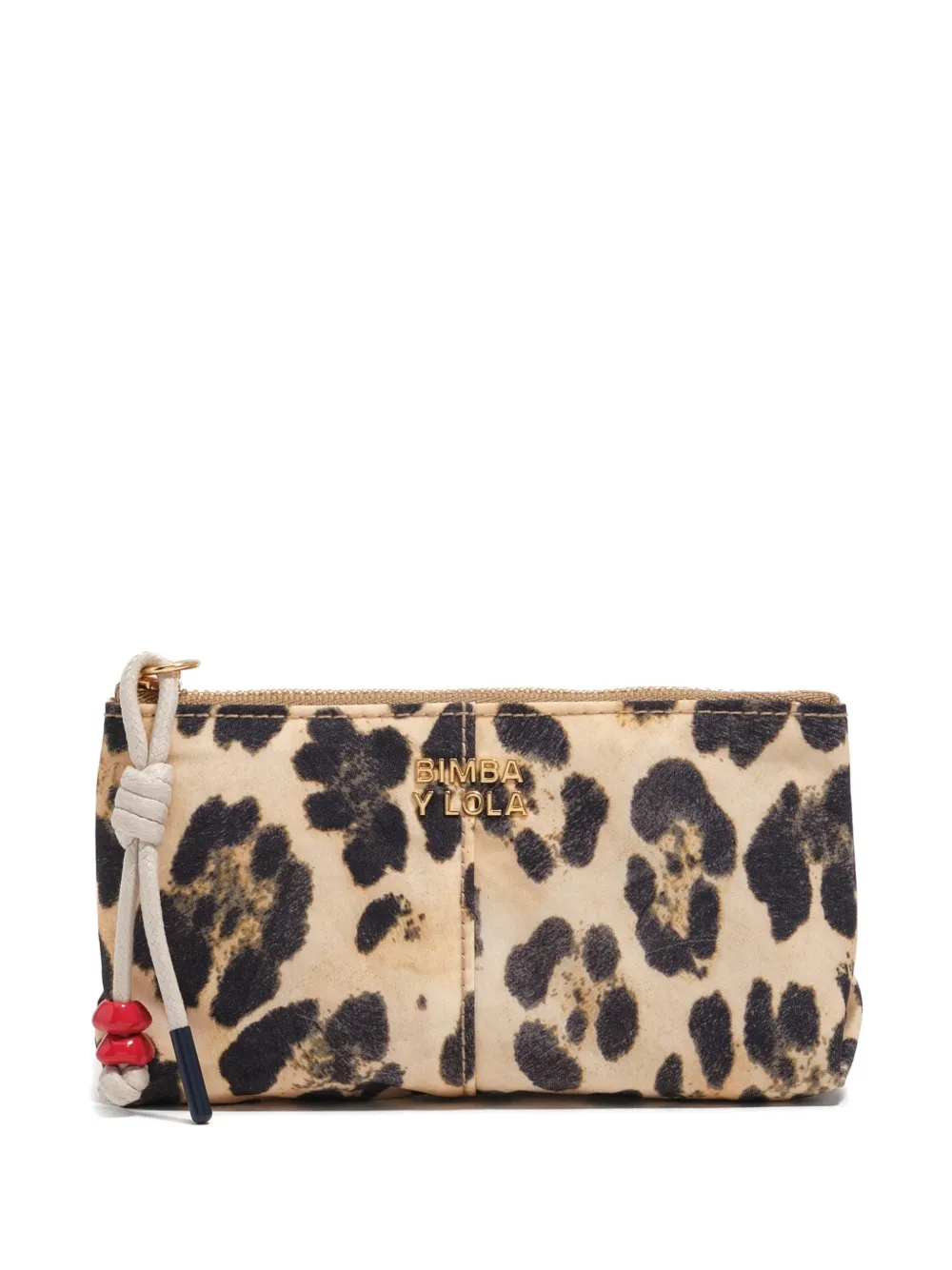 BIMBA Y LOLA Portemonnee met luipaardprint Beige