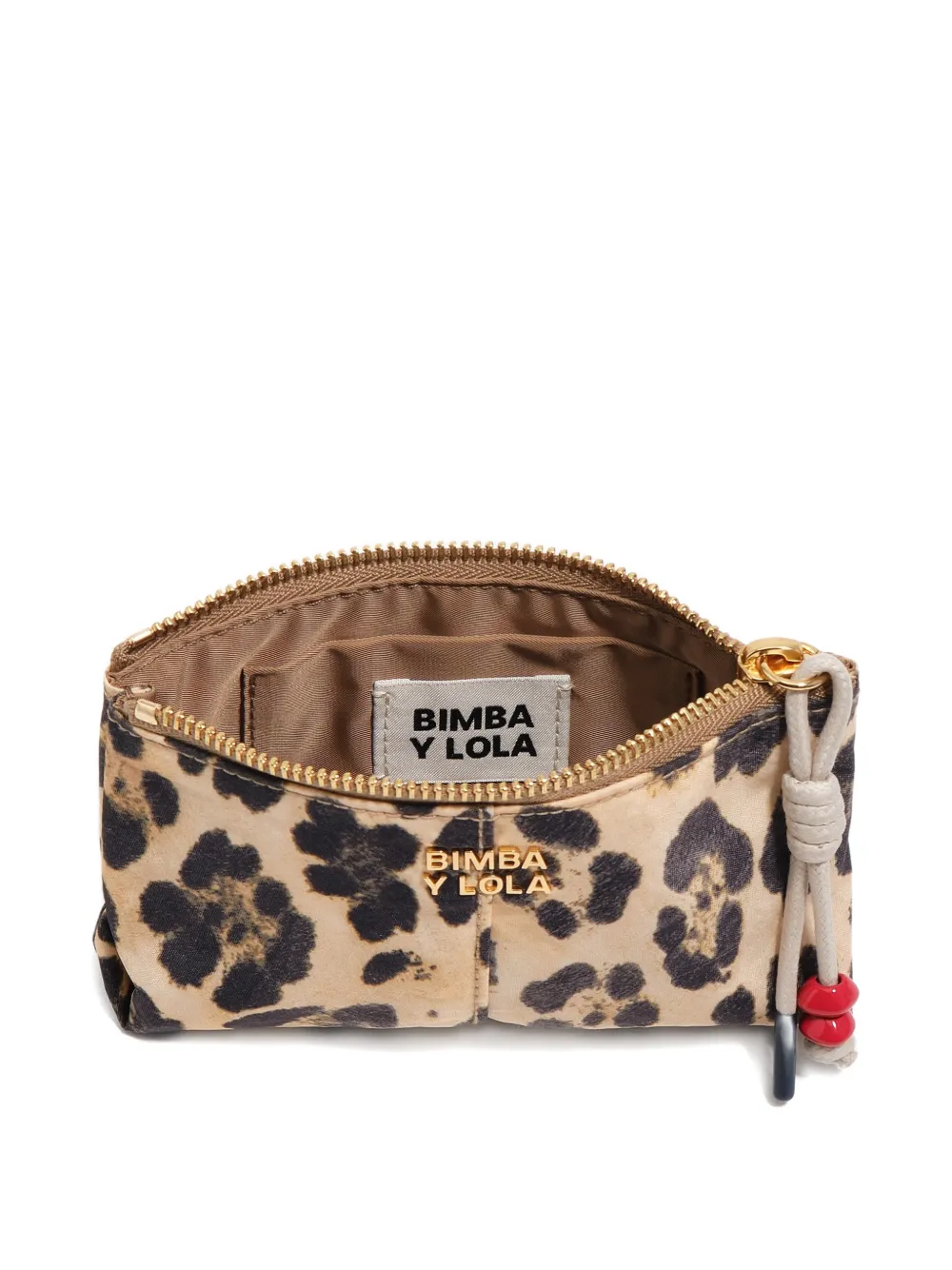 BIMBA Y LOLA Portemonnee met luipaardprint Beige