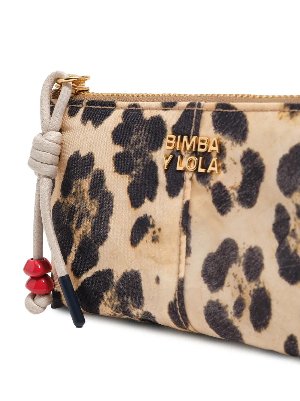 BIMBA Y LOLA Portemonnee met luipaardprint Beige