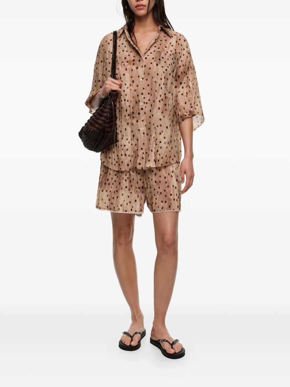  Bimba Y Lola Polka-dot-print Shorts - Neutrals 