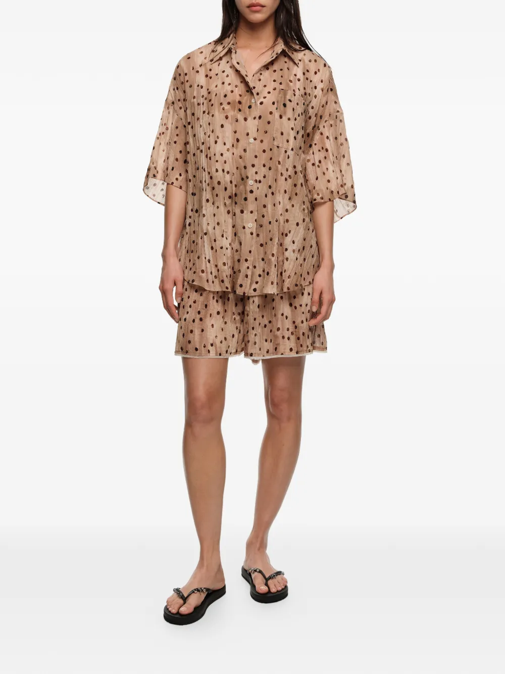  Bimba Y Lola Polka-dot-print Shorts - Neutrals 