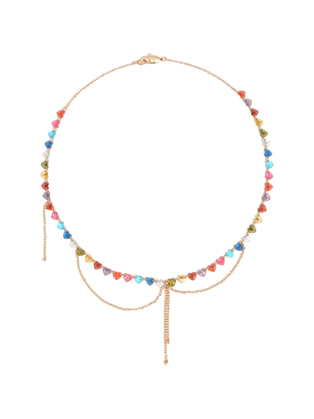 BIMBA Y LOLA Halskette mit Herzkristallen - Gold