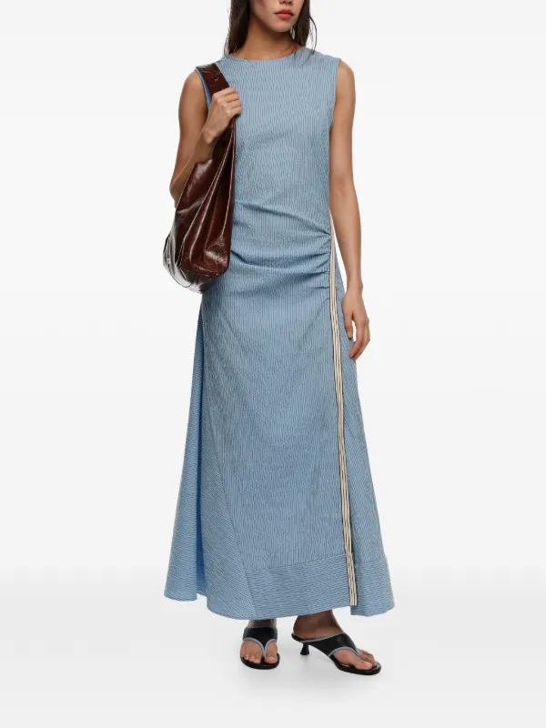 ★定価40,000円・着用一回★ Bimba Y Lola ドレス BIMBA Y LOLA Striped Maxi Dress | Blue | FARFETCH