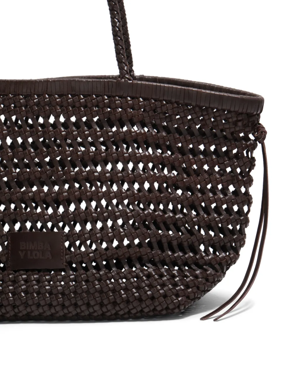  Bimba Y Lola Sac Cabas à Design Tressé - Marron 