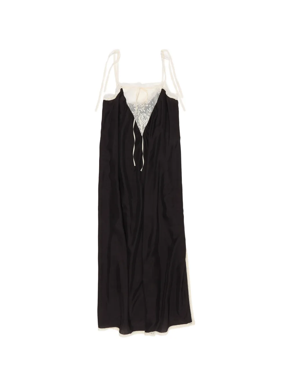 Bimba y Lola Abito midi con dettagli in pizzo - Nero