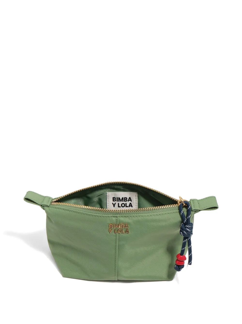 BIMBA Y LOLA Make-up tas met logoplakkaat Groen