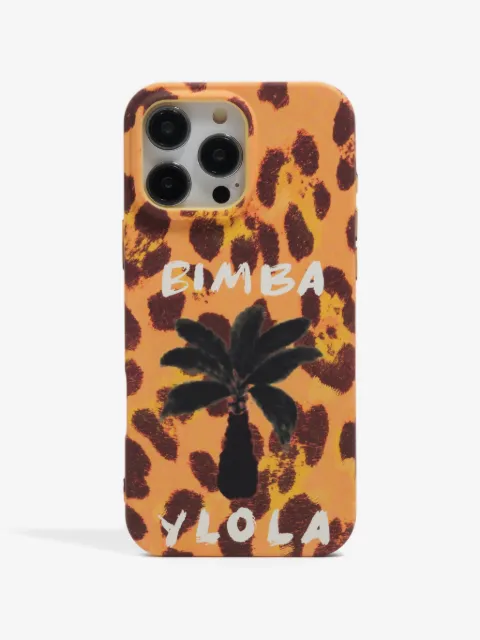 Bimba y Lola Iphone 16 Pro Max palm tree-print phone case