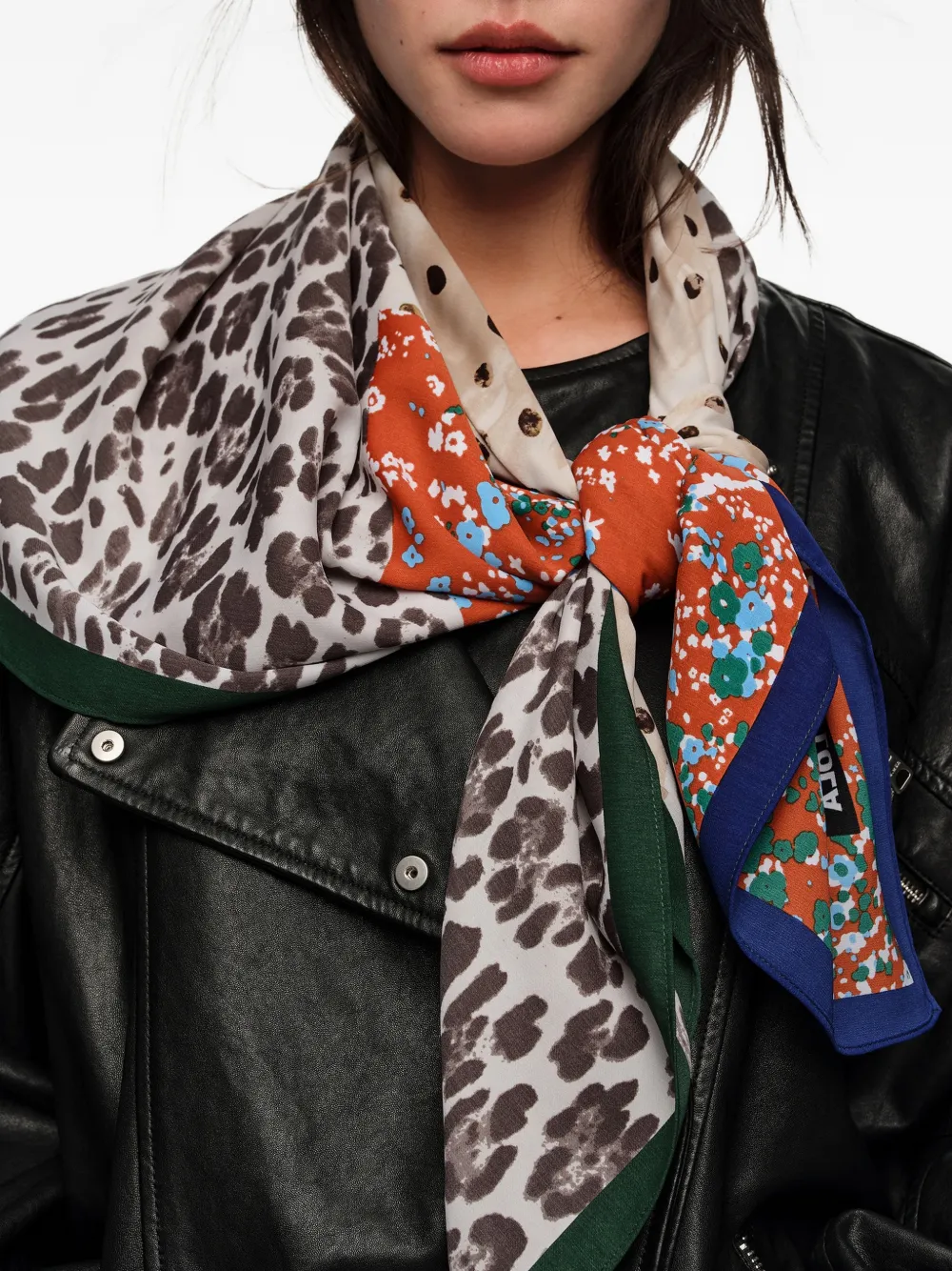  Bimba Y Lola Animal-pattern Scarf - Neutrals 