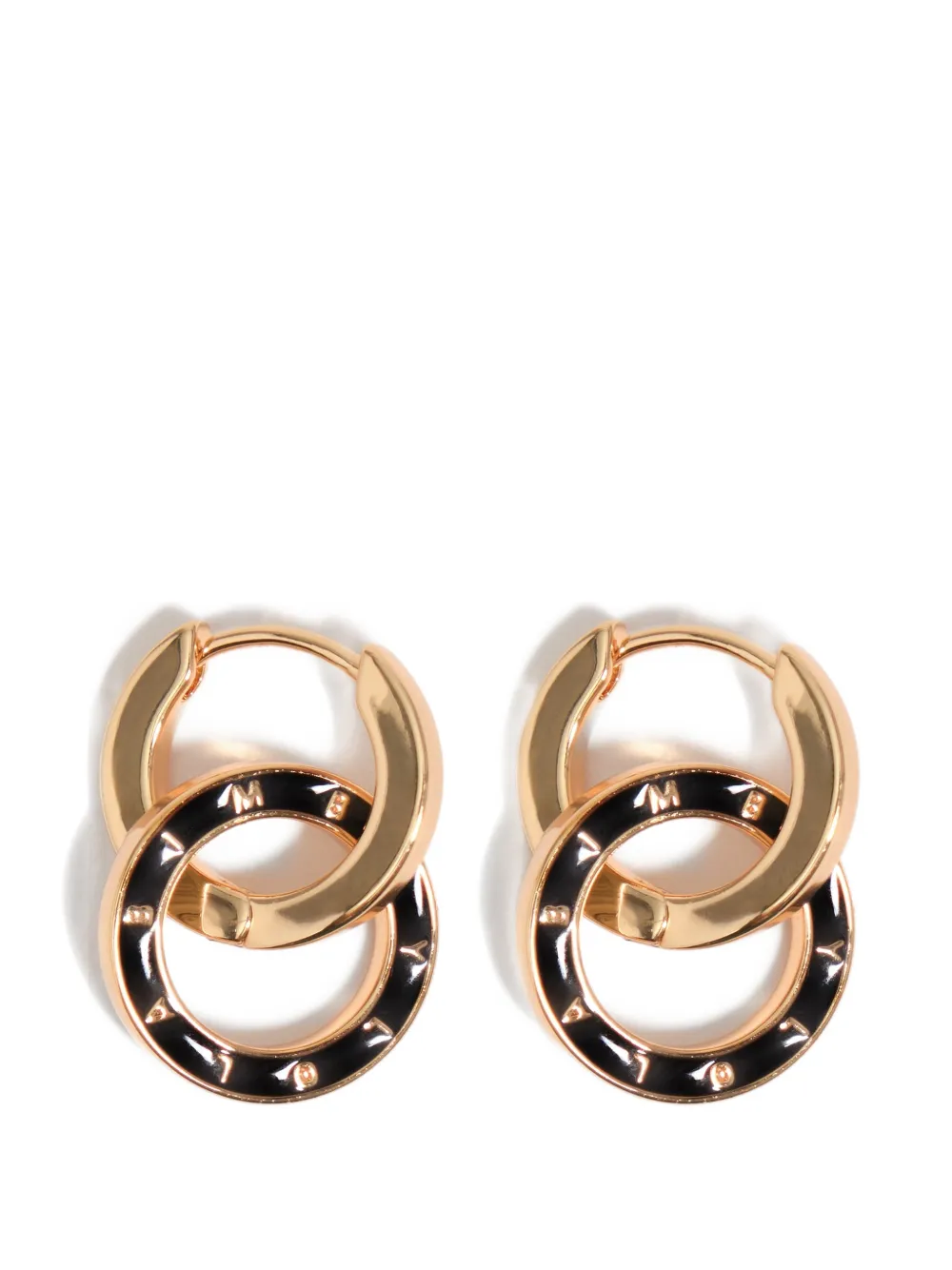 BIMBA Y LOLA Orecchini a doppio cerchio con logo - Oro