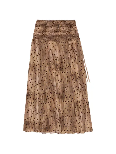 Bimba y Lola polka-dot maxi skirt