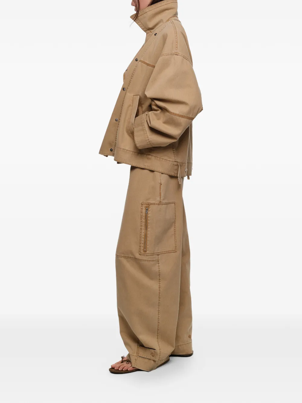 Bimba y Lola Broek met ritszak Beige