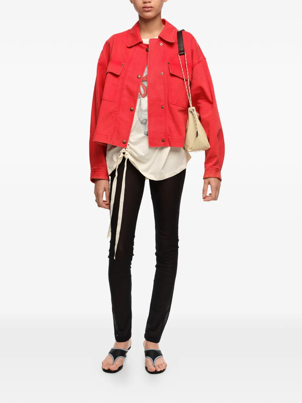  Bimba Y Lola Cropped Jacket - Red 