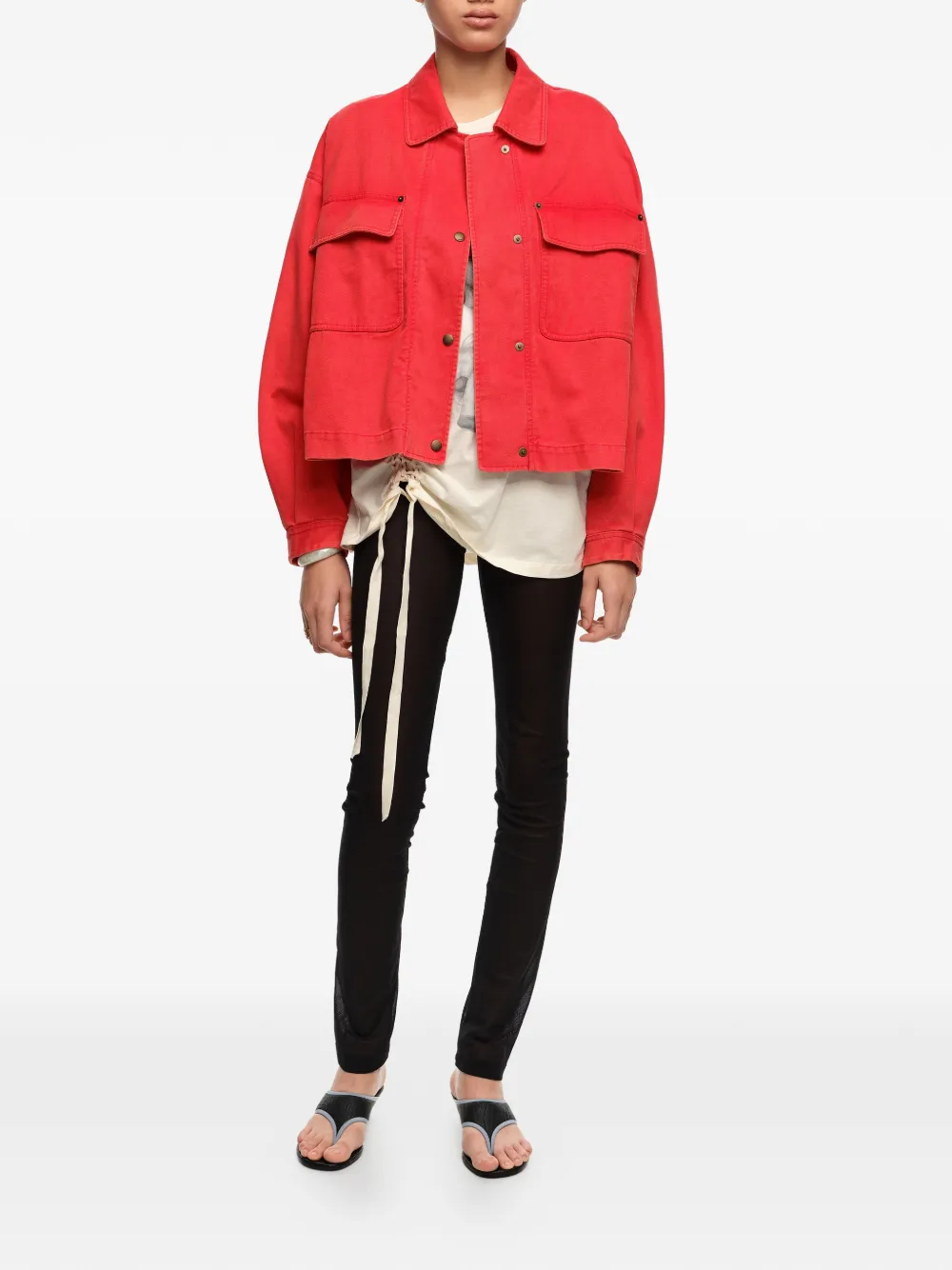  Bimba Y Lola Cropped Jacket - Red 