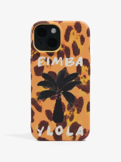 Bimba y Lola iPhone 15 yellow palm tree rigid case