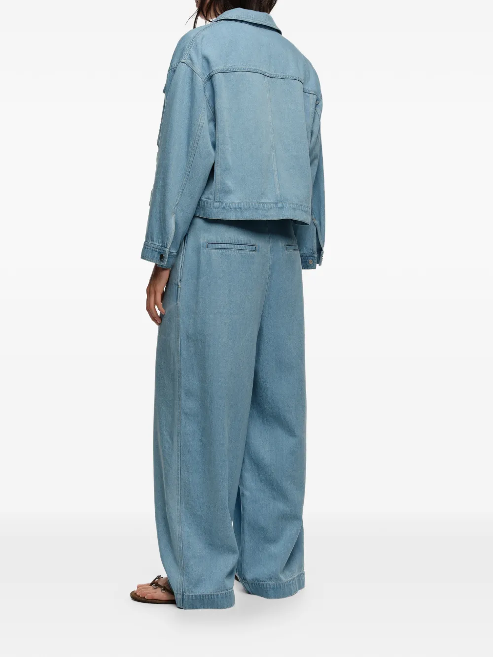 Bimba y Lola Cropped denim jack Blauw