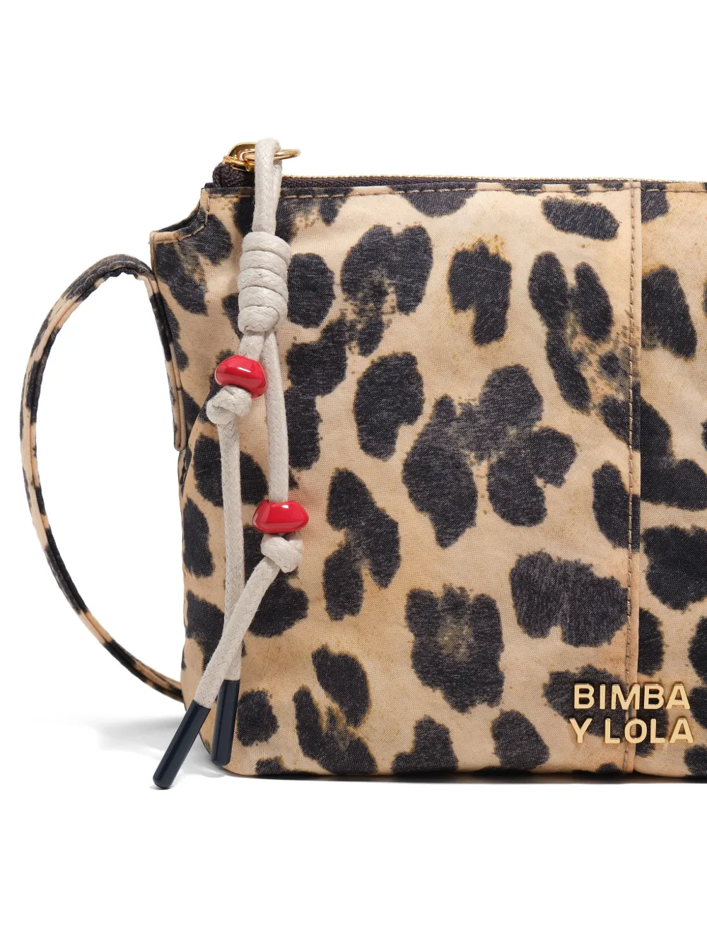 BIMBA Y LOLA Kleine crossbodytas met luipaardprint Beige