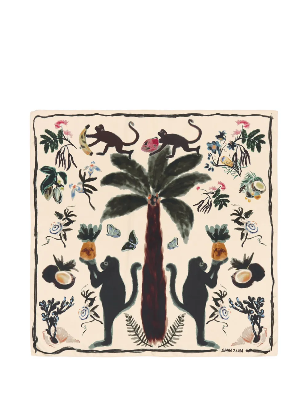 BIMBA Y LOLA Schal mit Tier-Print - Nude