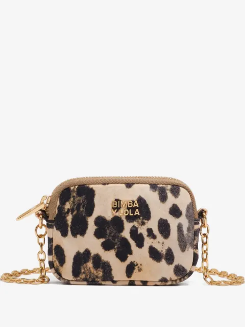 BIMBA Y LOLA monedero con estampado de leopardo