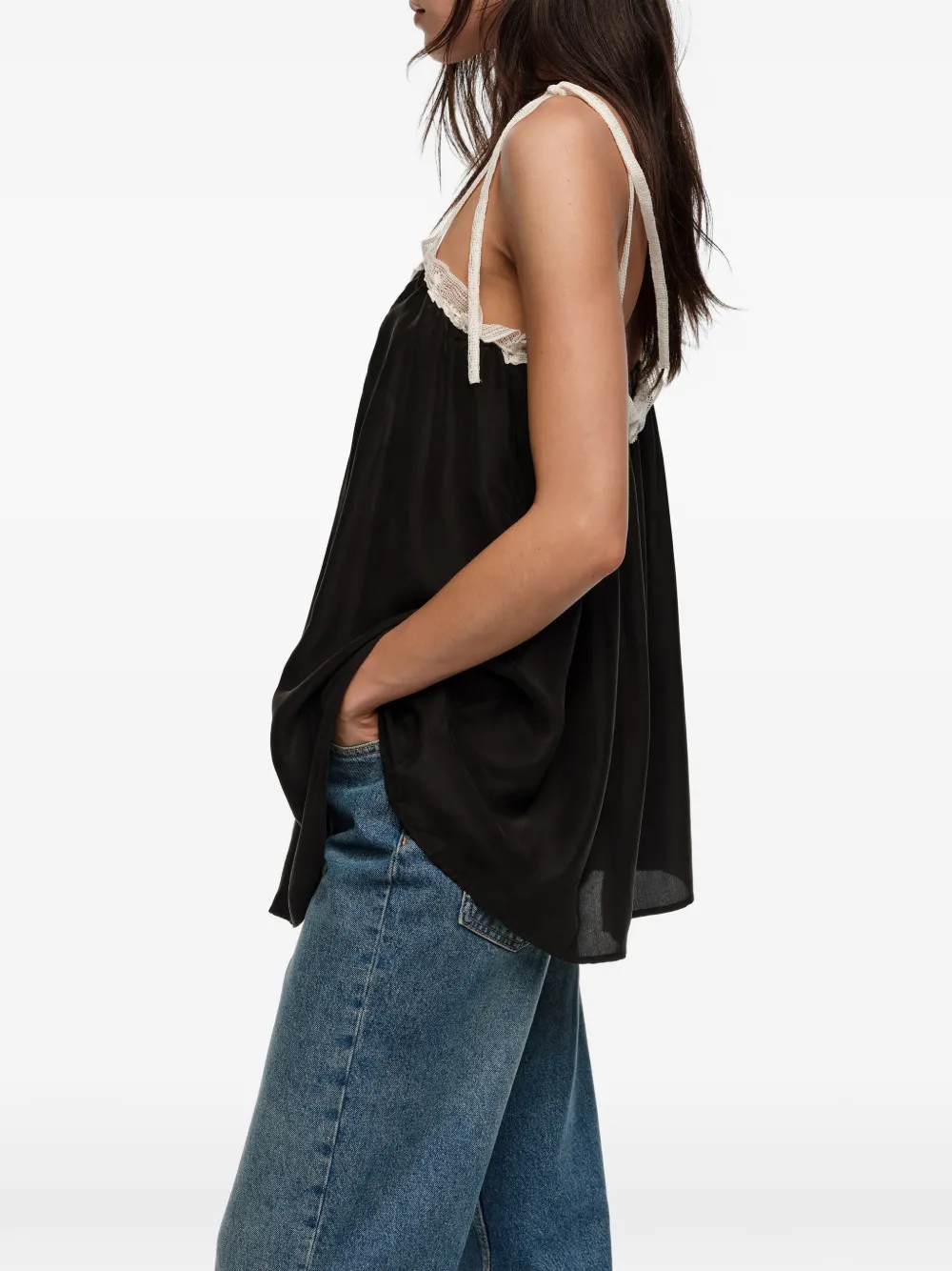 BIMBA Y LOLA Top met kant Zwart