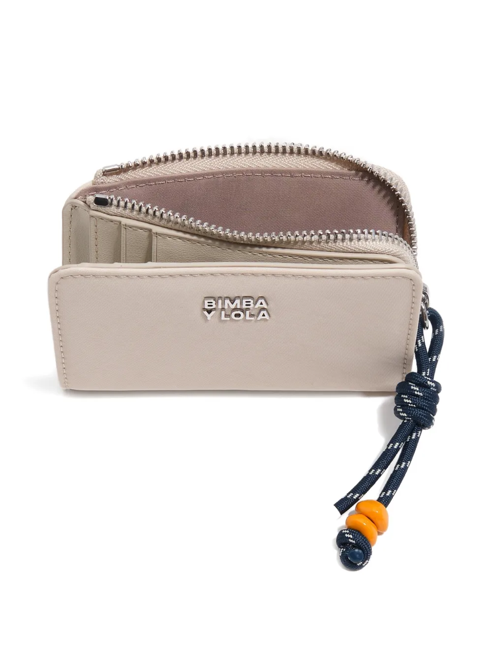  Bimba Y Lola Logo Zip Wallet - Neutrals 