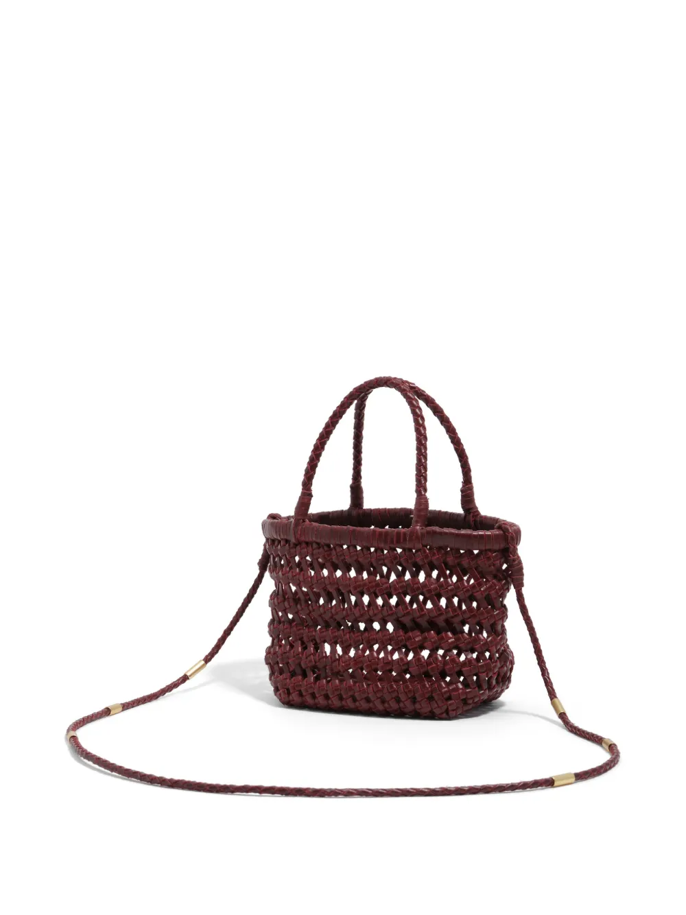 BIMBA Y LOLA Gevlochten mini-shopper Rood