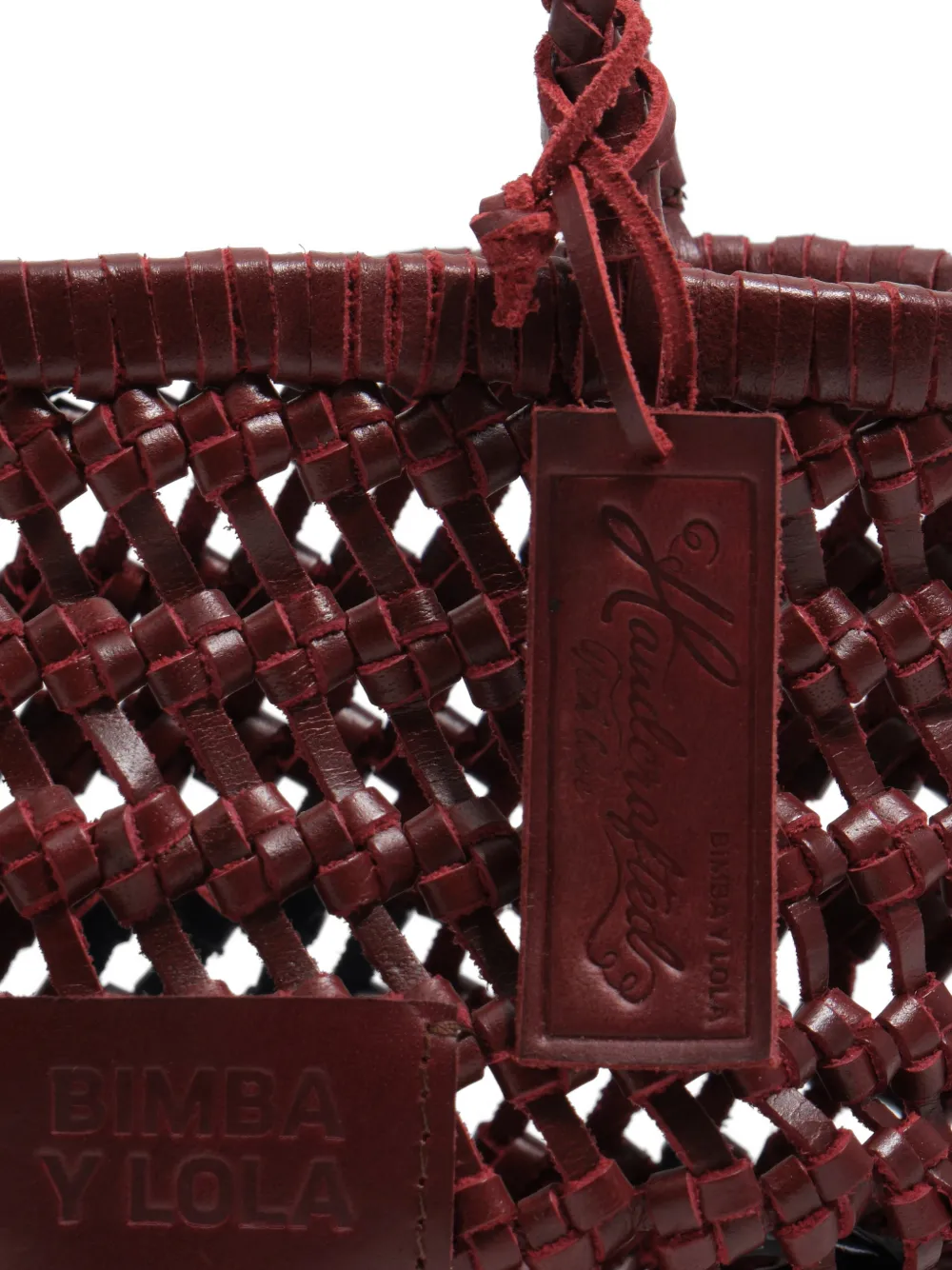 BIMBA Y LOLA Gevlochten mini-shopper Rood