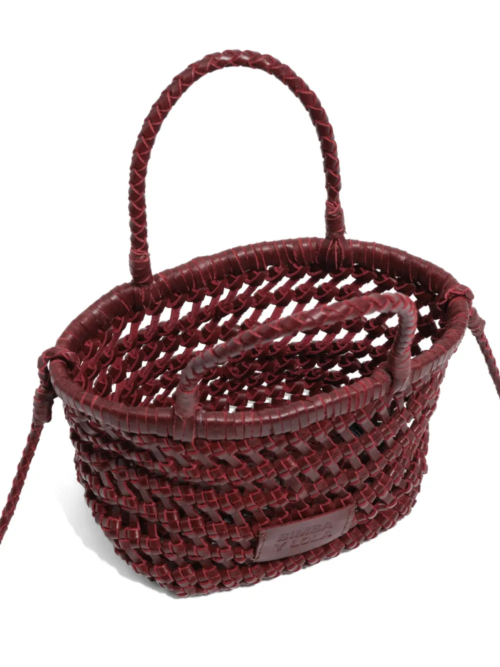 BIMBA Y LOLA Gevlochten mini-shopper Rood